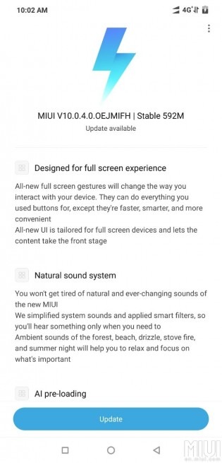 Miui 10.0.4.0 OEJMIFH stable