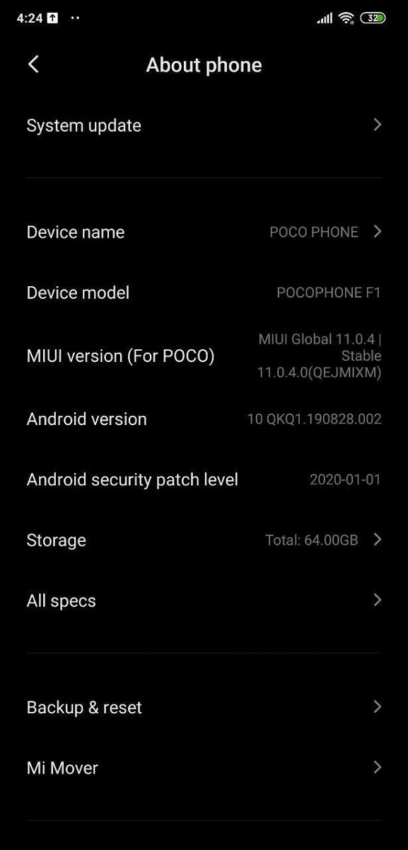 Android 10 for POCO F1