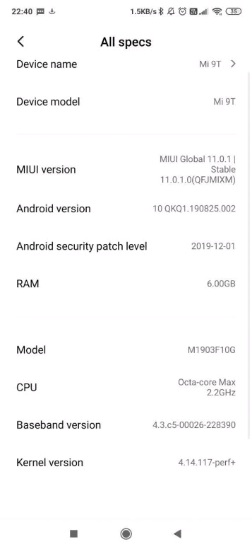 Android 10 for Xiaomi Mi 9T