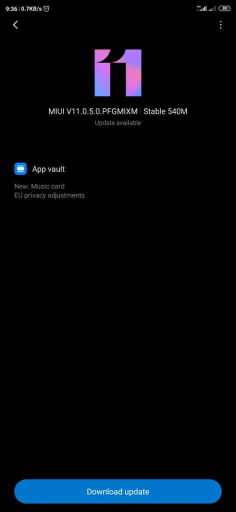 New Redmi Note 7 update