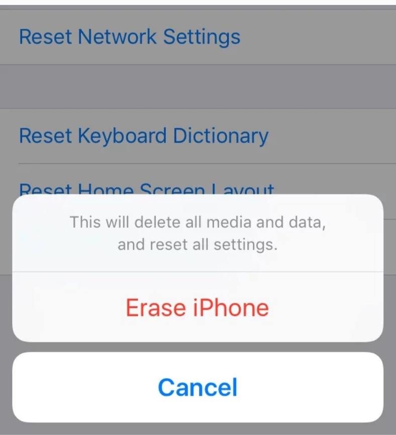 Reset an iPhone