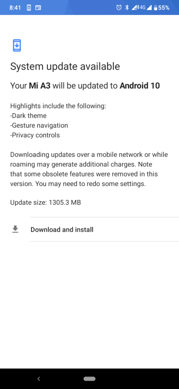 Xiaomi MI A3 Android 10