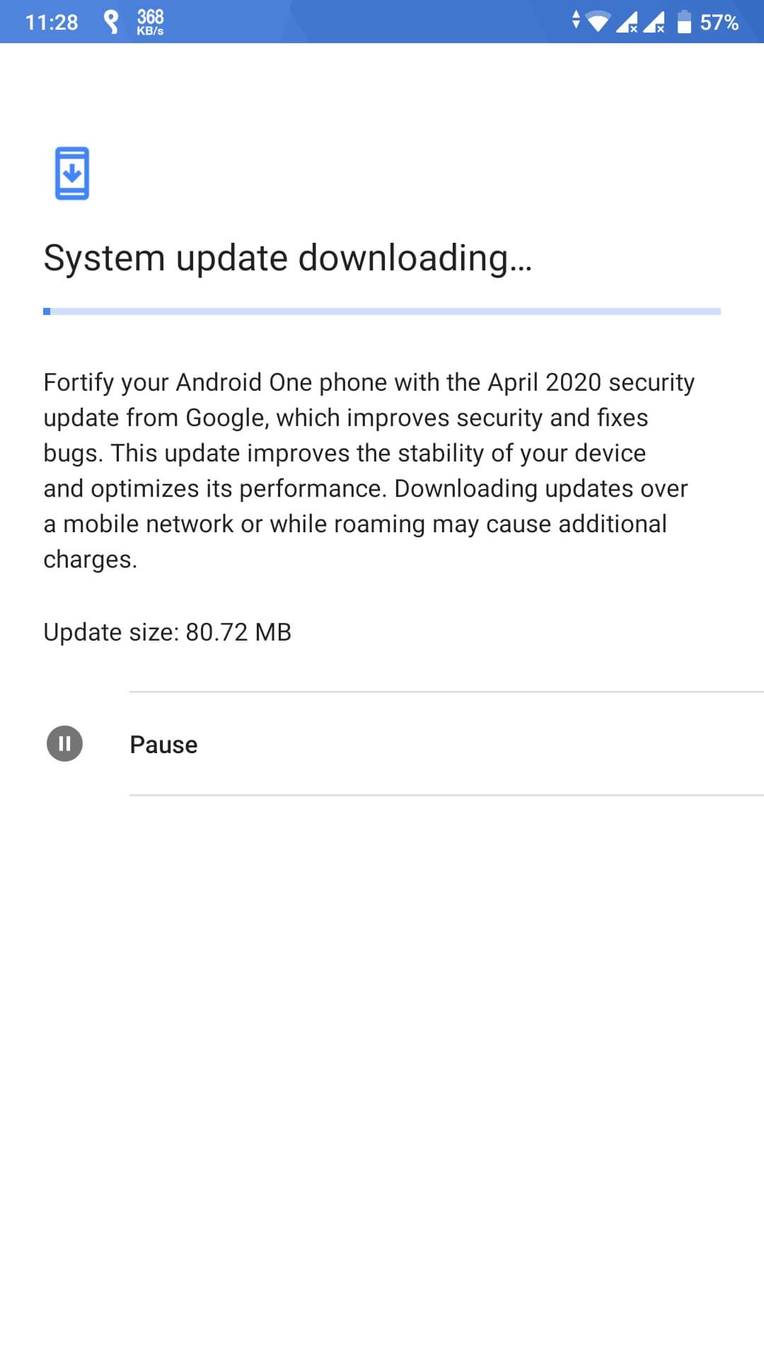 April security patch update for Xiaomi Mi A1 
