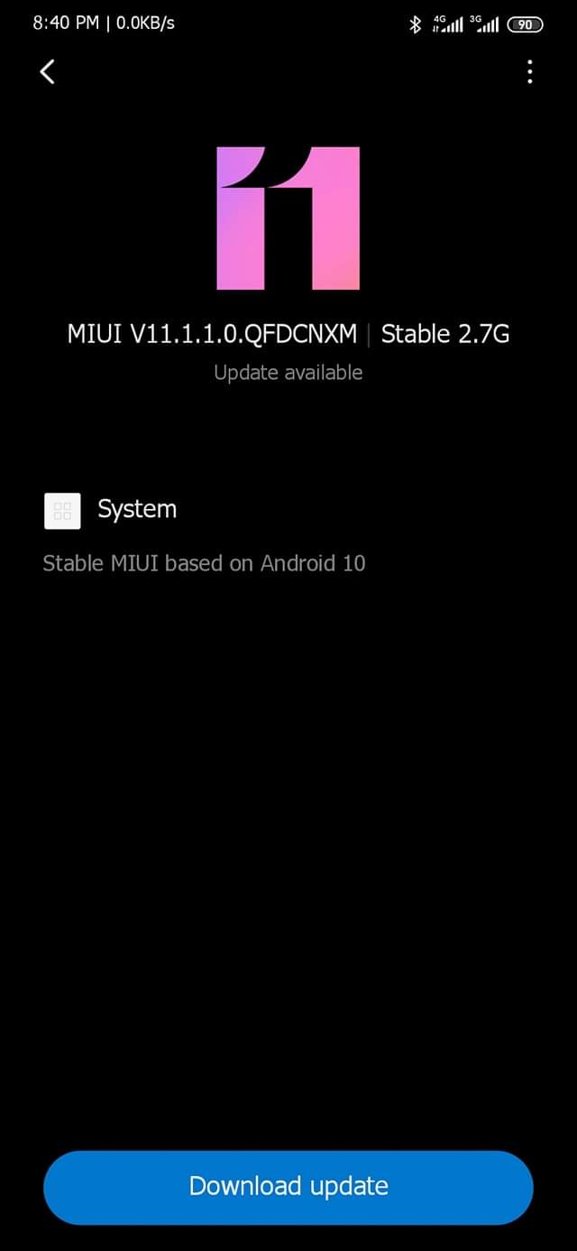 Mi cc9 pro Android 10 update