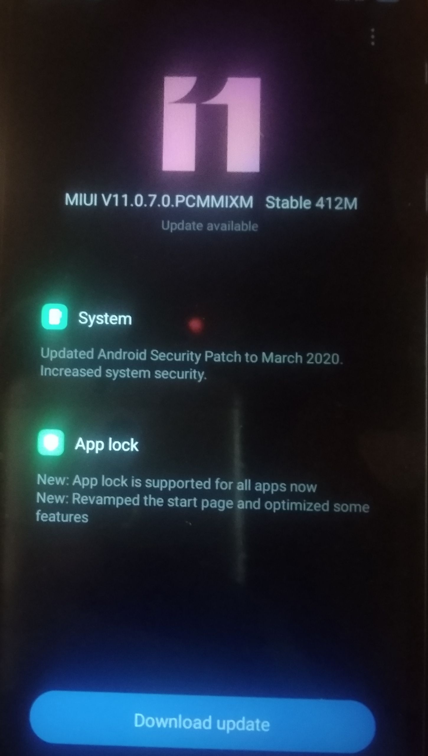 New Redmi 7A Global stable update - MIUI 11.0.7.0 PCMMIXM