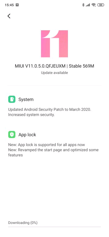 New mi 9t EU beta Stable update