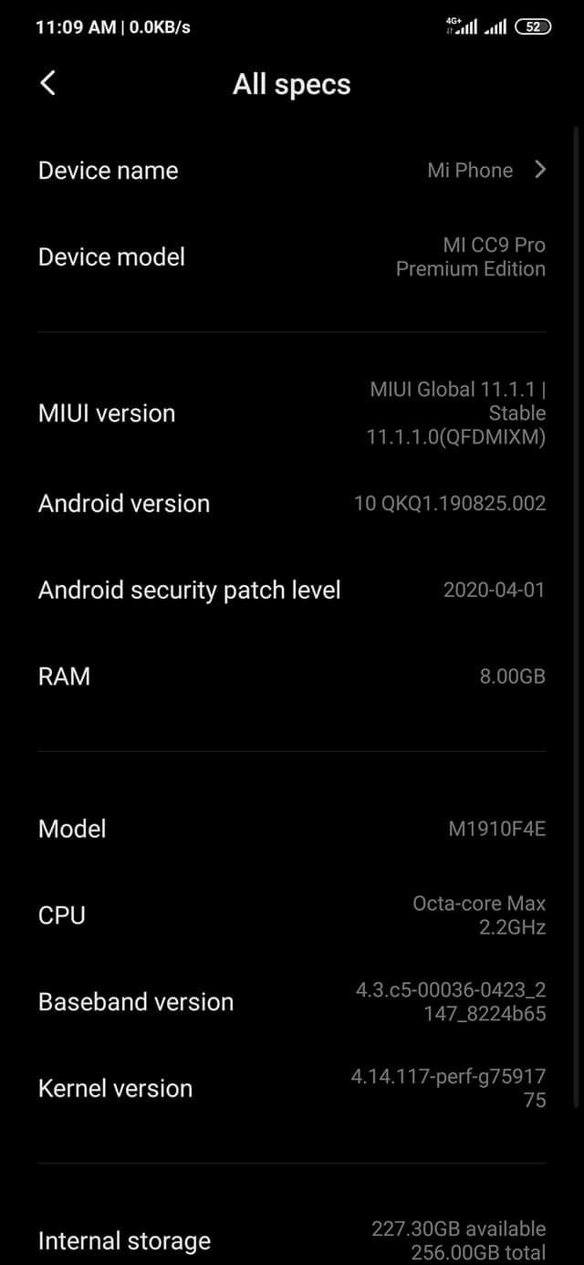 Mi note 10 Android 10 update
