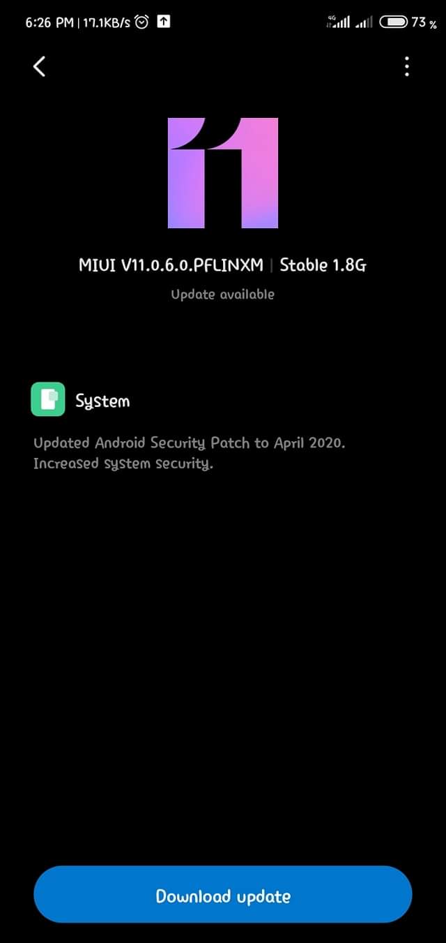 New Redmi 7 Global stable update ( MIUI 11.0.6.0 PFLINXM) 