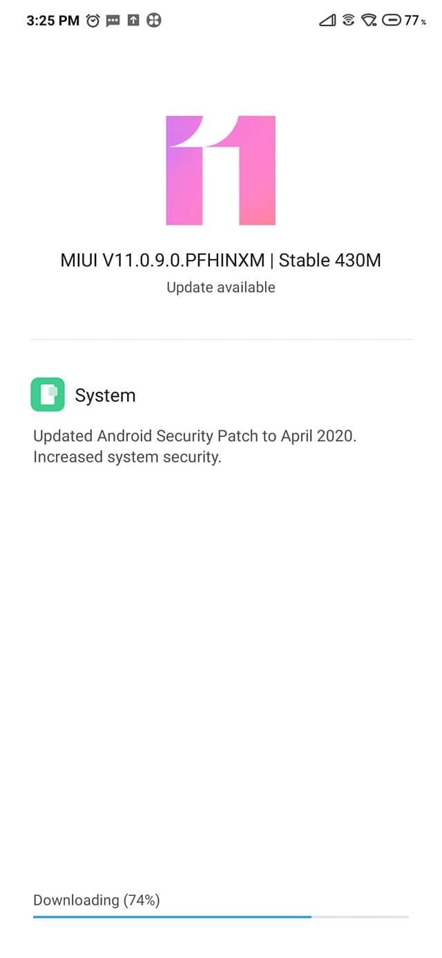 New Redmi Note 7 Pro update - MIUI 11.0.9.0 PFHINXM