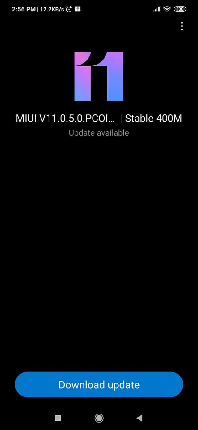 New update available for Redmi Note 8