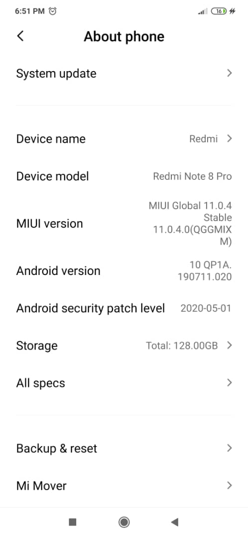 New Redmi Note 8 Pro Global stable update