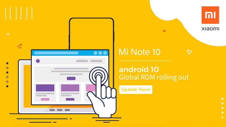 Xiaomi Mi note 10 Android 10 update