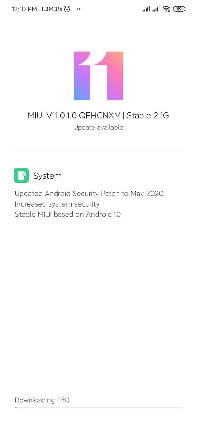 Redmi Note 7 Pro Android 10 update