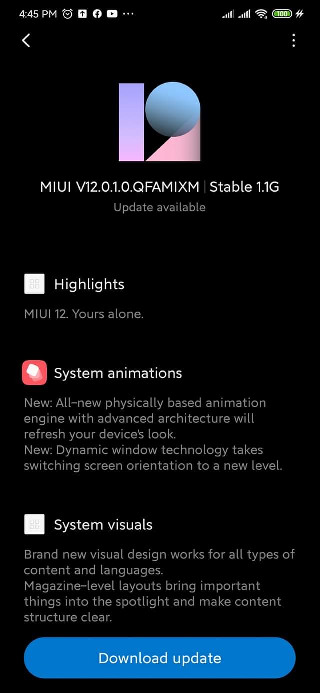 Stable MIUI 12 update for Mi 9