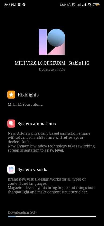 Download Stable EEA Stable MIUI 12 update for Redmi K20 Pro