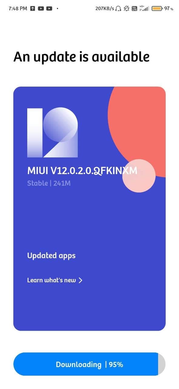 Fresh Stable MIUI 12 update