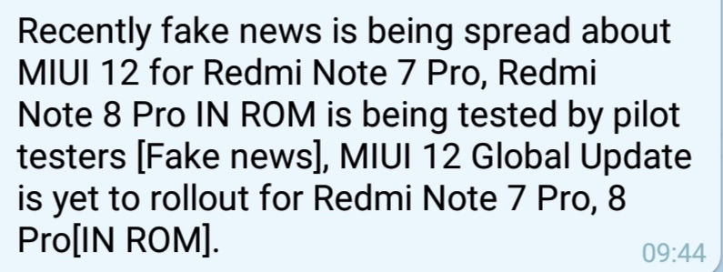 Redmi Note 7 Pro is testing MIUI 12 update based on Android 10 in India 