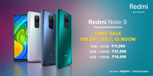 Redmi Note 9 price in India