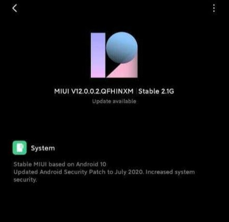 Beta stable MIUI 12 update for Redmi Note 7 Pro