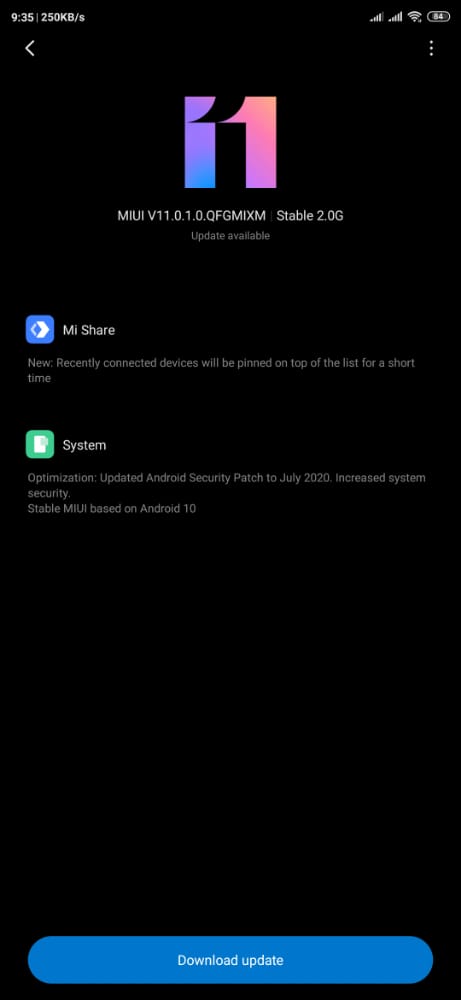 Global stable Android 10 update for Redmi Note 7 
