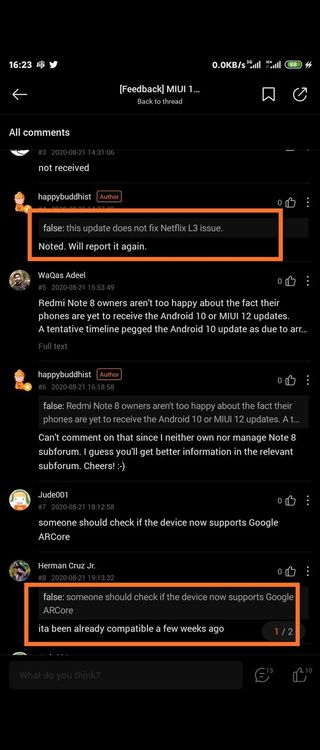 Latest Redmi Note 9s update