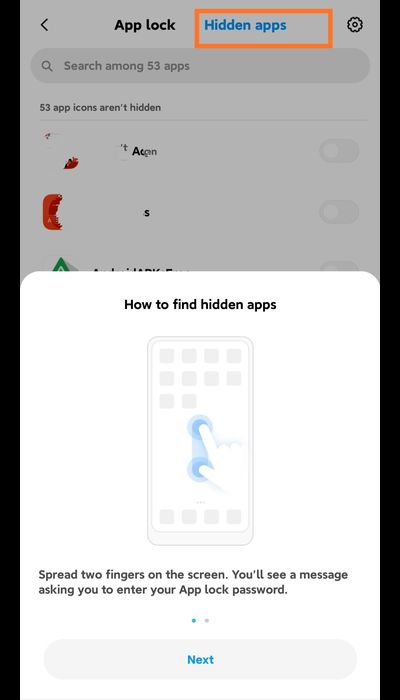 How to hide apps on Xiaomi Android phones