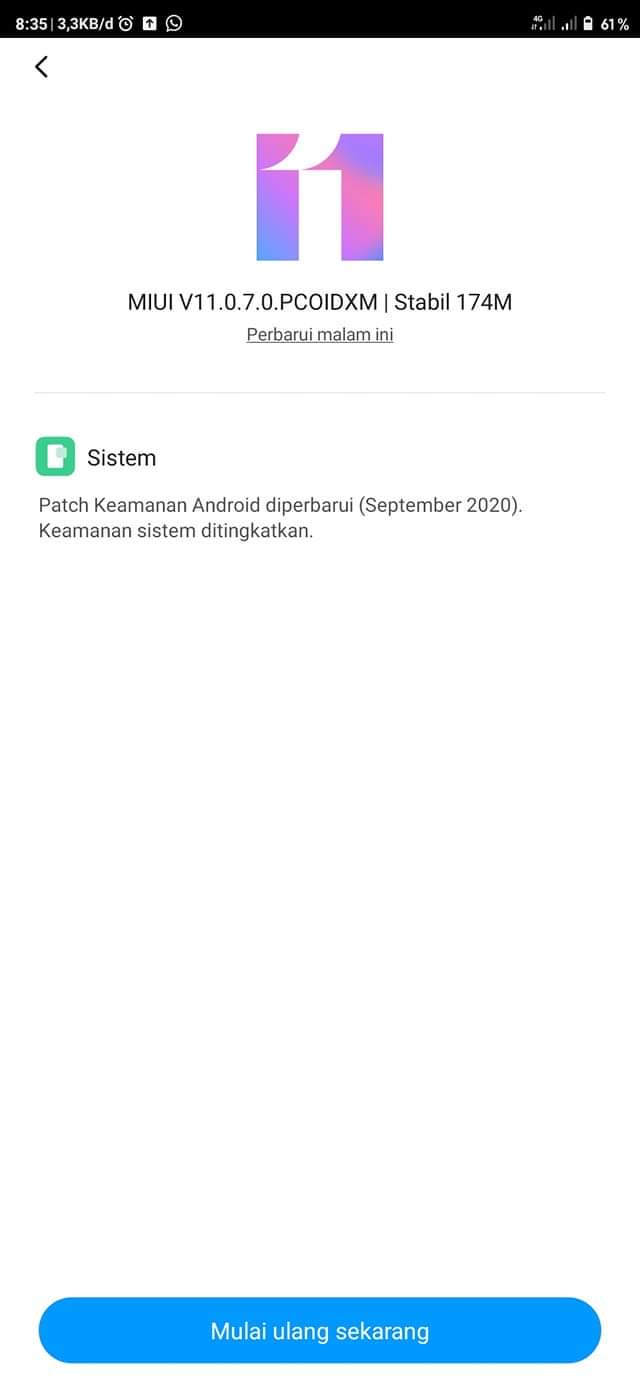 New Stable update for the Redmi Note 8