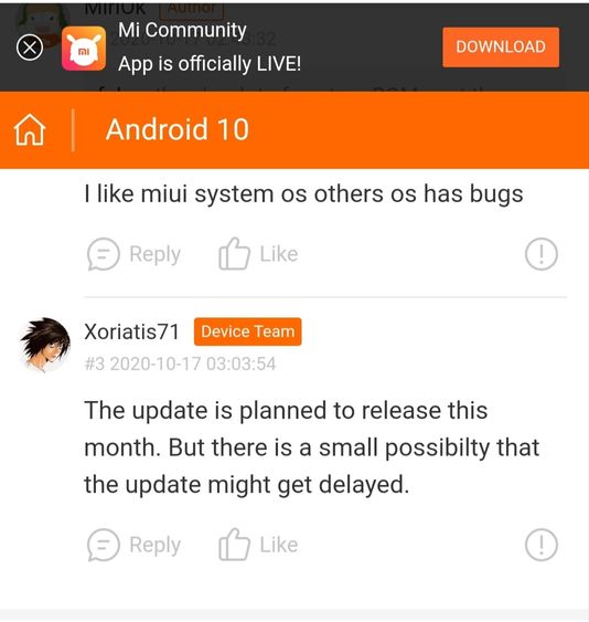 stable MIUI 12 update for the Redmi Note 8T