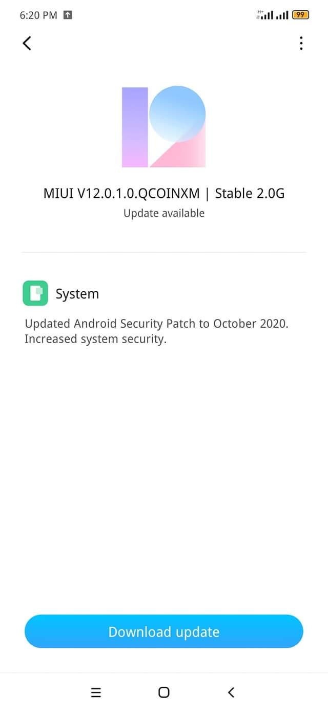 Stable MIUI 12 update for Redmi Note 8 in India