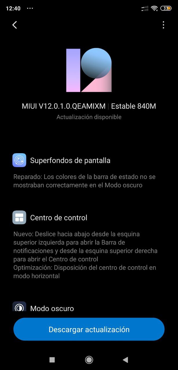 global stable MIUI 12 update for Mi 8