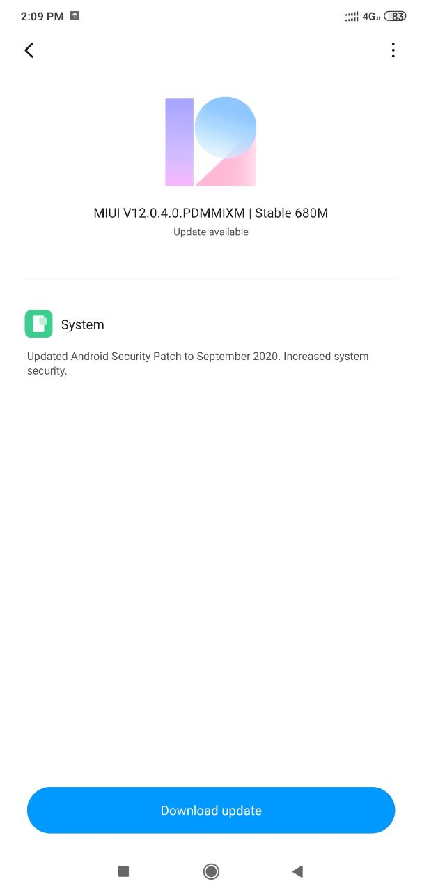 MIUI 12 update for Redmi 9 prime