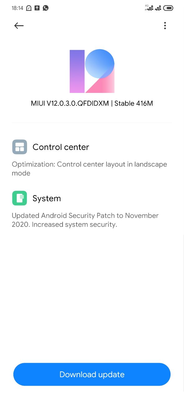 November security patch update for Mi Note 10/Pro