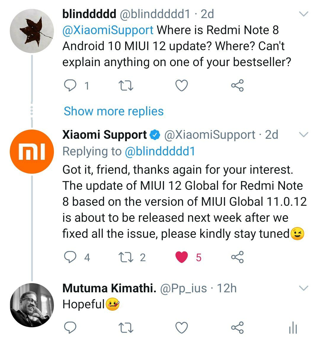 New update for Redmi Note 8