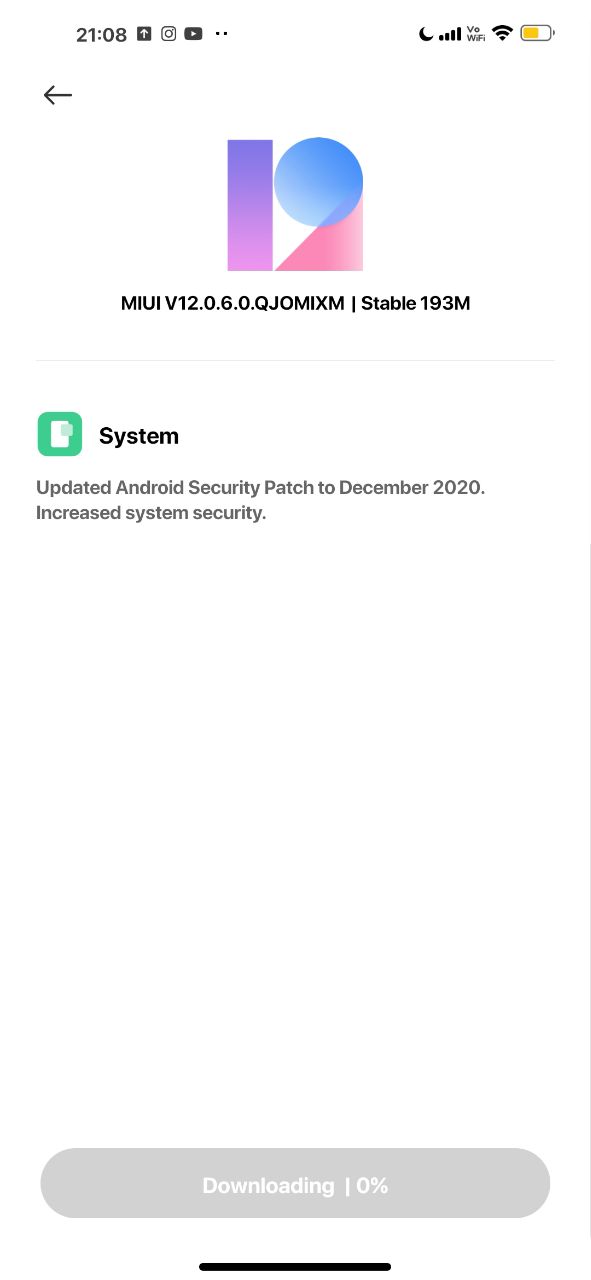 New Redmi Note 9 update