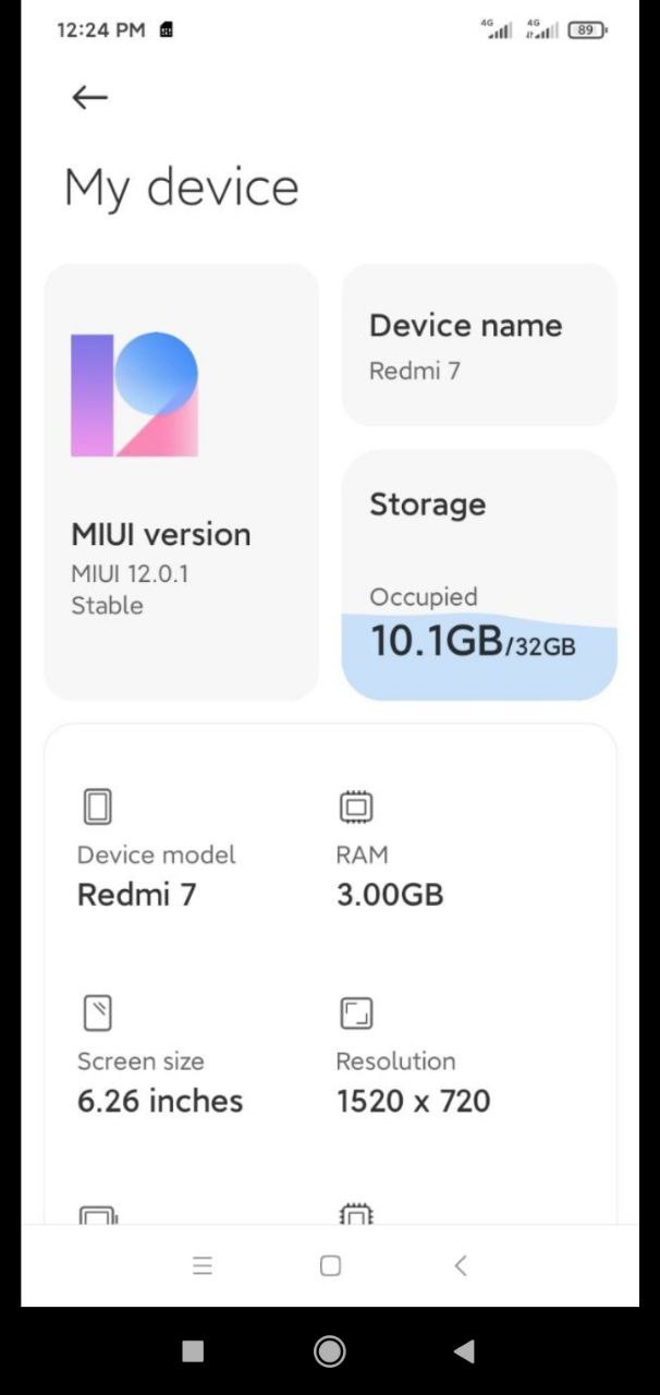 Redmi 7 MIUI 12 update