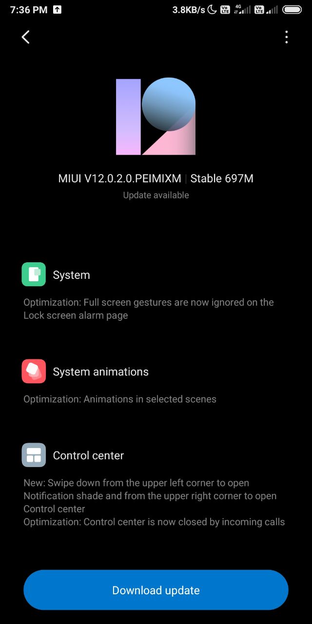 MIUI 12 update for the Redmi Note 5/5pro