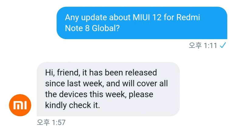Redmi Note 8 MIUI 12 update