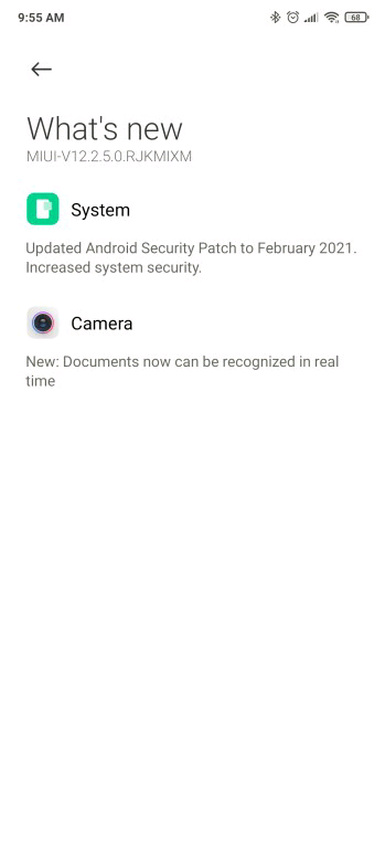 new update for the POCO F2 Pro