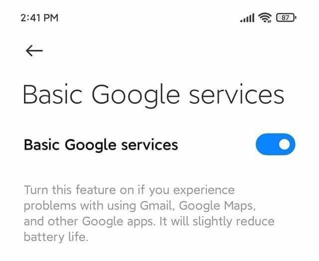 Basic Google services