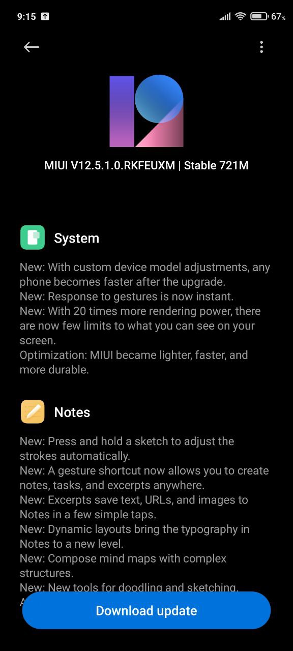 stable MIUI 12.5 update for Redmi Note 10 Pro in Europe