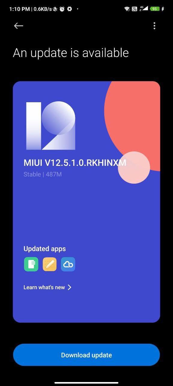 MIUI 12.5 update for Mi 11X / POCO F3