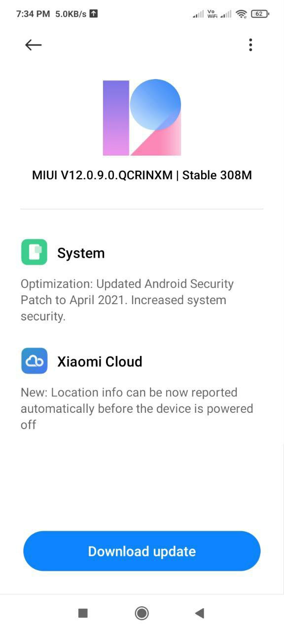 Poco C3 april security patch update 