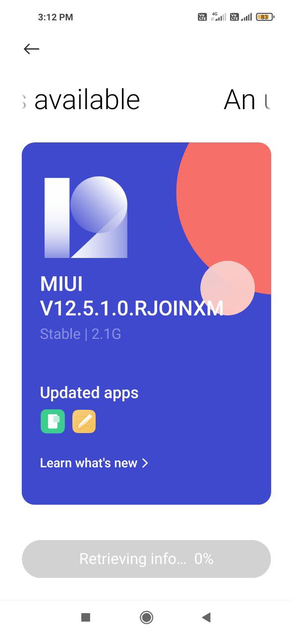 Redmi Note 9 MIUI 12.5 update in India