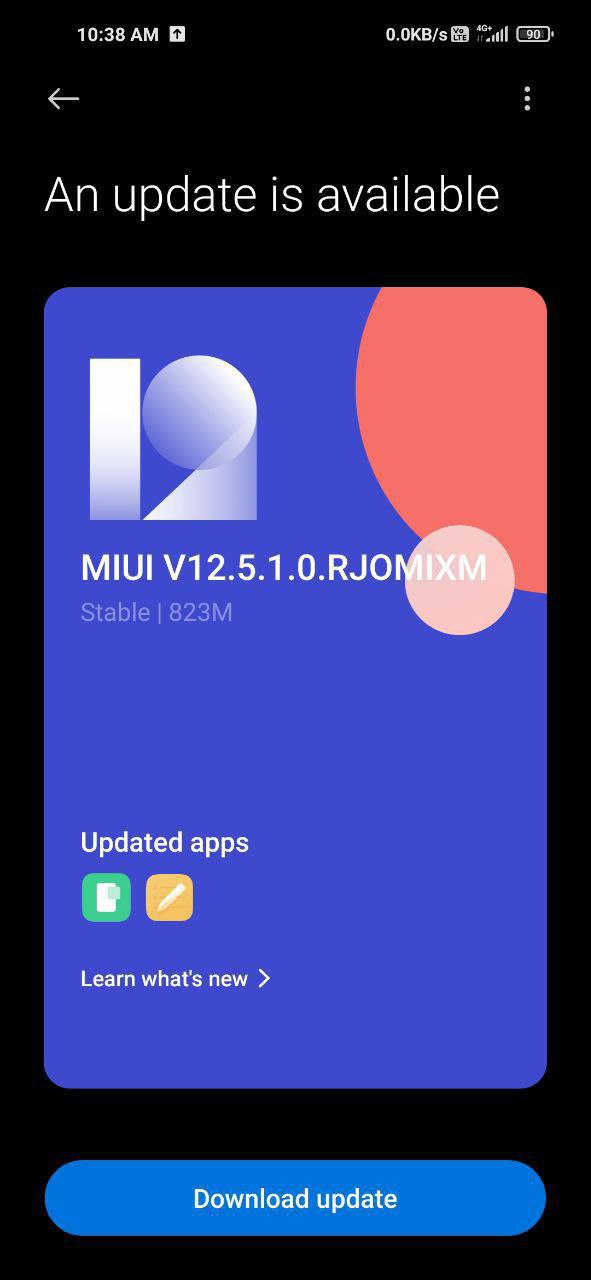 Global Redmi Note 9 MIUI 12.5 update