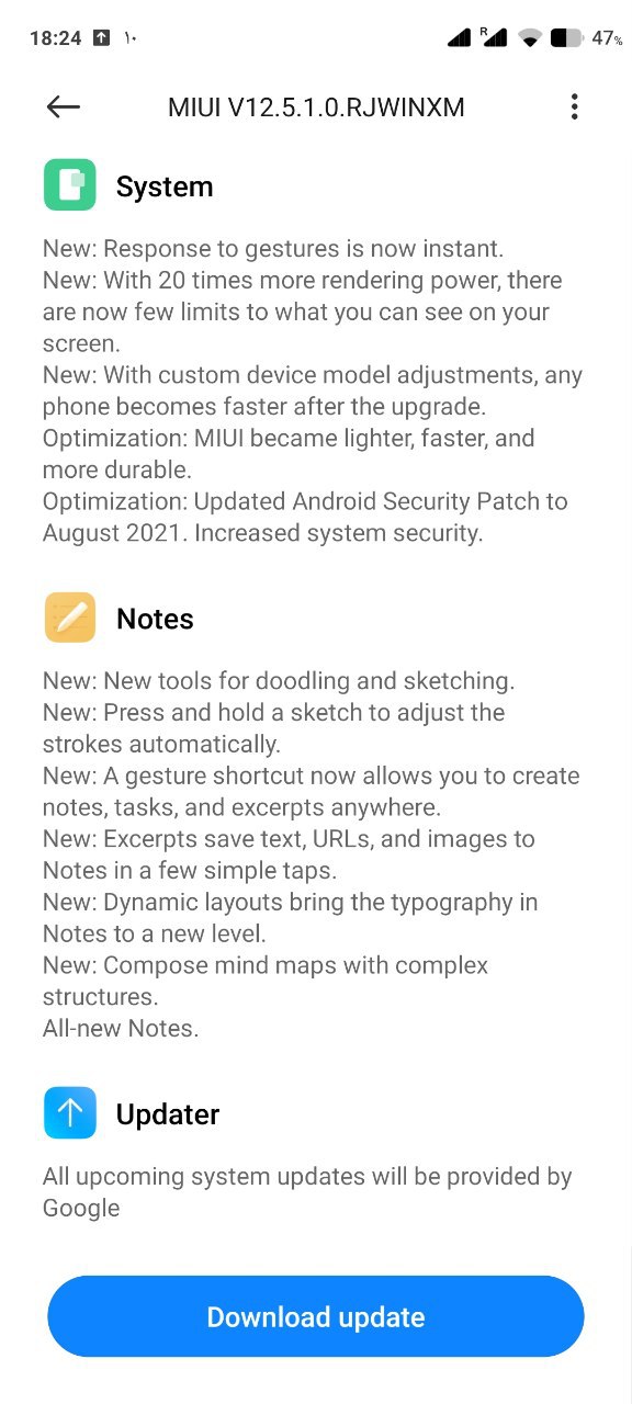 Redmi Note 9 Pro MIUI 12.5 update in India