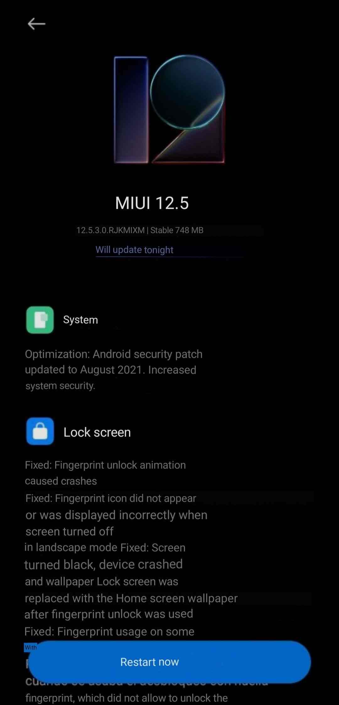 Enhanced edition of MIUI 12.5