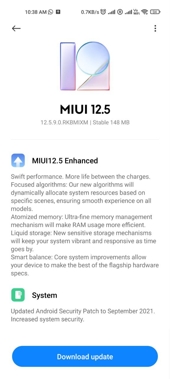 Global Xiaomi mi 11 Enhanced Edition of MIUI 12.5