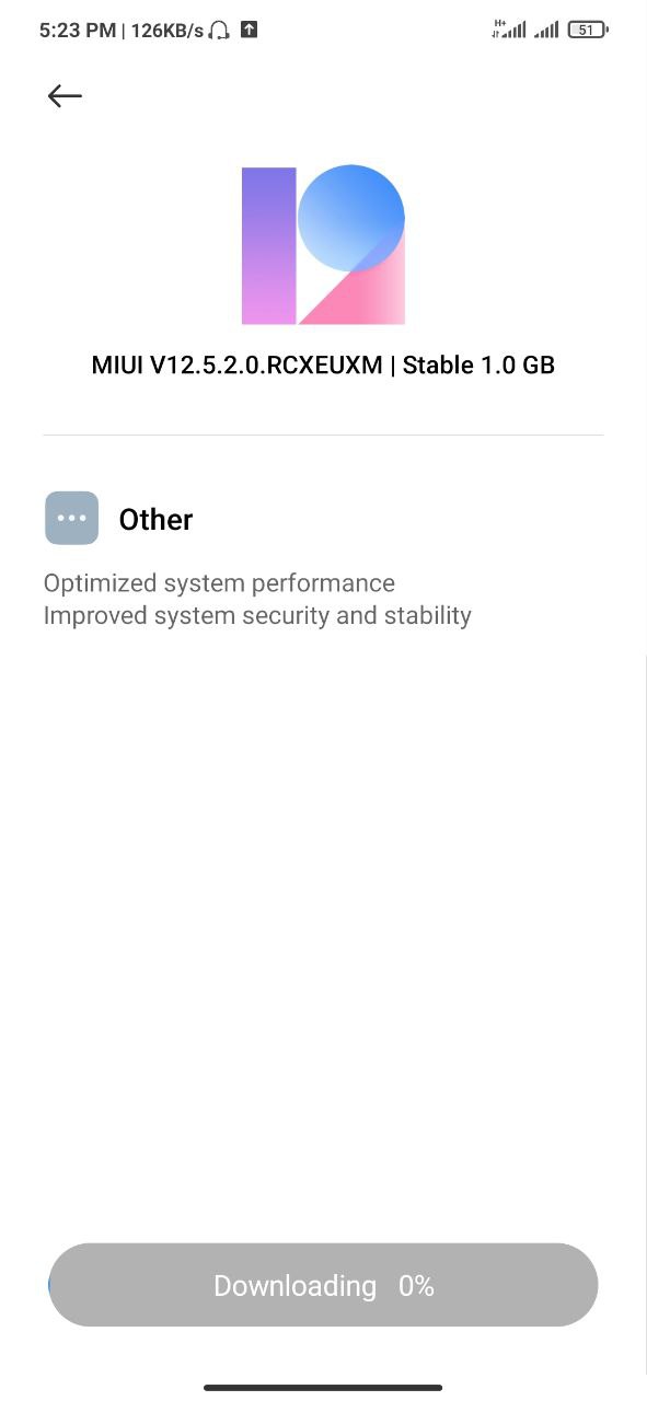 Redmi Note 8T MIUI 12.5 Enhanced update