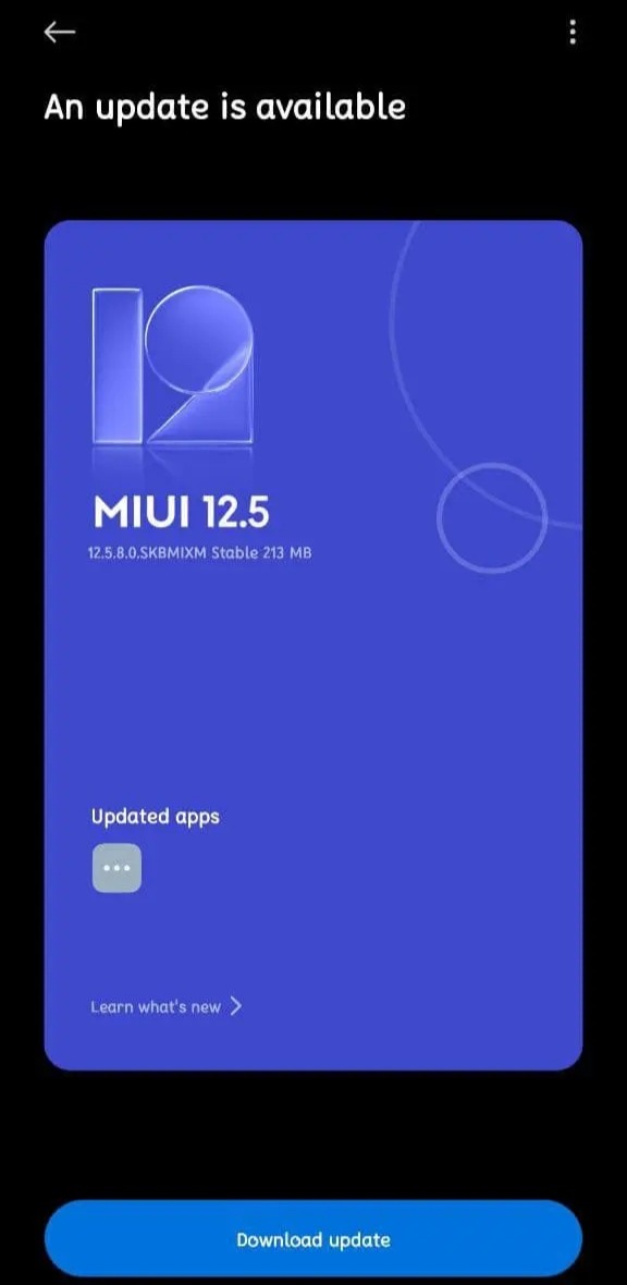 New Android 12 update