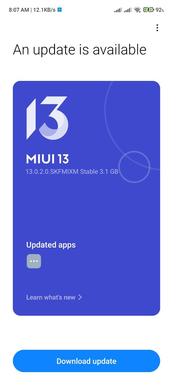 Redmi Note 10 Pro Android 12-based MIUI 13